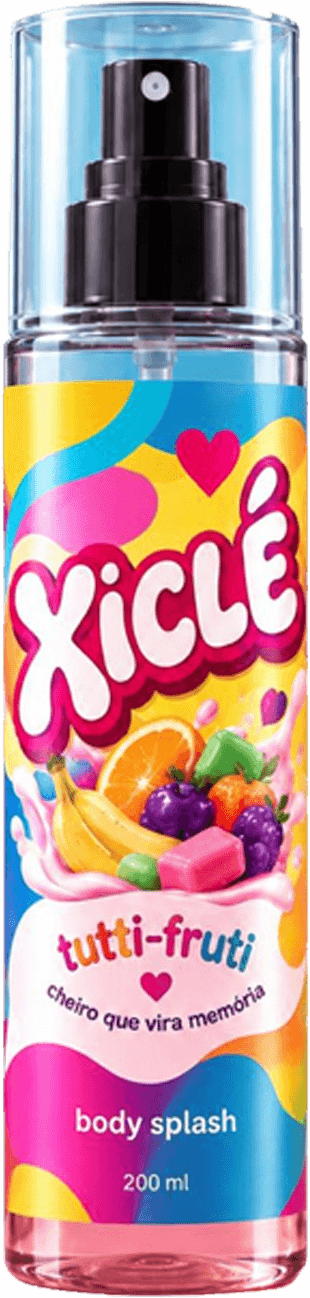 Frasco do Body Splash Xiclé Tutti-Fruti 200ml